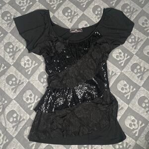lace ruffled top